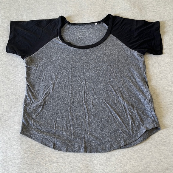 Nollie Grey & Black Raglan T-Shirt - Picture 1 of 3